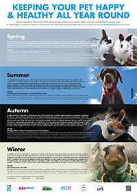 NOAH has partnered with the PDSA, Cats Protection and RWAF to produce a seasonal healthcare planner poster for use in practices