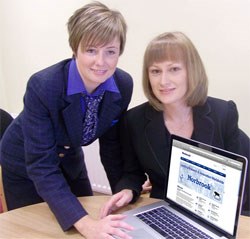 Louise Kirk, Head of Personnel for Norbrook Laboratories Ltd (right) and Ruth Smyth, Recruitment Officer discuss the company's new online recruitment system which was launched with the new look website www.norbrook.com