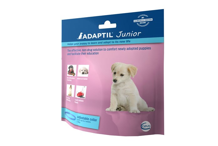 Ceva Animal Health has launched Adaptil Junior, an adjustable dog appeasing pheromone collar for puppies, designed to help them learn and adapt to their new home, and facilitate their education during the socialisation period.