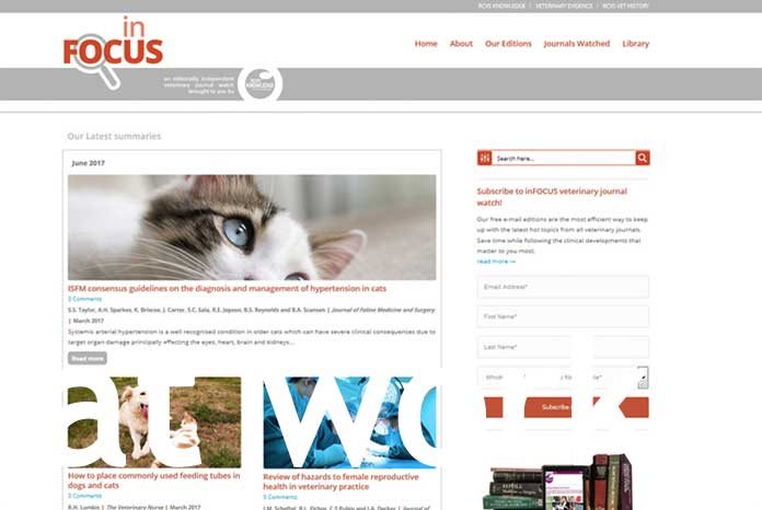 RCVS Knowledge has announced the launch of inFOCUS, a free resource to keep veterinary practitioners, academics and students up to date with the latest research and critically appraised topics.